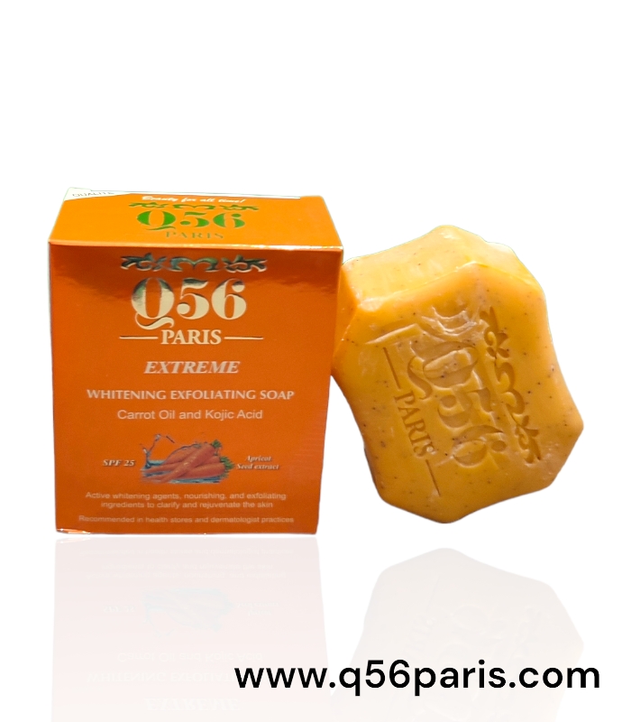 Q56Paris Extreme Whitening Exfoliating Carrot Soap