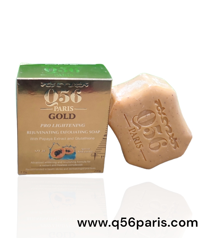 Q56Paris Rejuvenating Exfoliating Skin Whitening beauty Soap - Gold