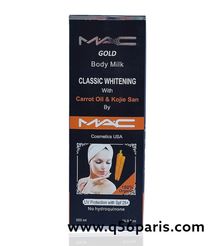 Mac Gold Classic Whitening Body Milk - Carrot Oil & Kojie San - 3