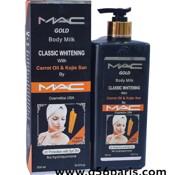 Mac Gold Classic Whitening Body Milk - Carrot Oil & Kojie San